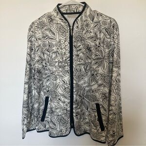 Draper’s and Damon’s Elegant Floral Black and White Blazer Business Night Out